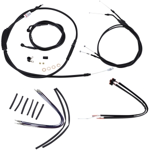 CABLE KIT 16" BLACK VINYL STAINLESS STEEL HANDLEBAR W/O ABS