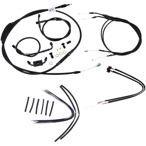 CABLE KIT 16" BLACK VINYL STAINLESS STEEL HANDLEBAR W/ABS