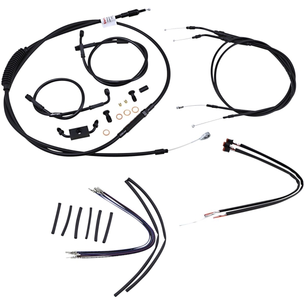CABLE KIT 16" BLACK VINYL STAINLESS STEEL HANDLEBAR W/ABS