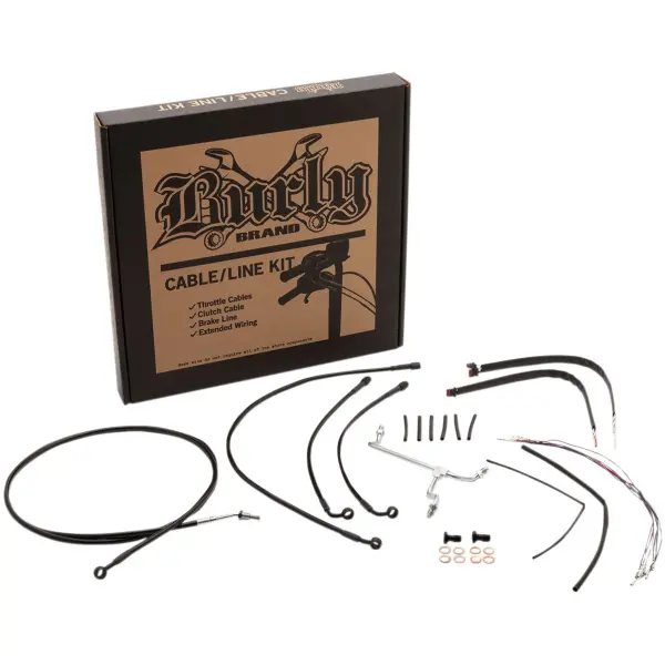CABLE KIT 18" BRAIDED STAINLESS STEEL HANDLEBAR W/O ABS - Bild 2