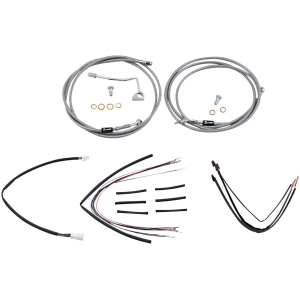 CABLE KIT 18" BRAIDED STAINLESS STEEL HANDLEBAR W/ABS