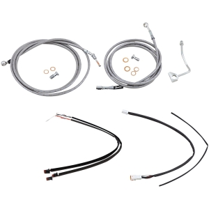 CABLE KIT 18" BRAIDED STAINLESS STEEL HANDLEBAR W/ABS