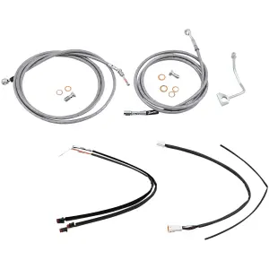 CABLE KIT 18" BRAIDED STAINLESS STEEL HANDLEBAR W/ABS