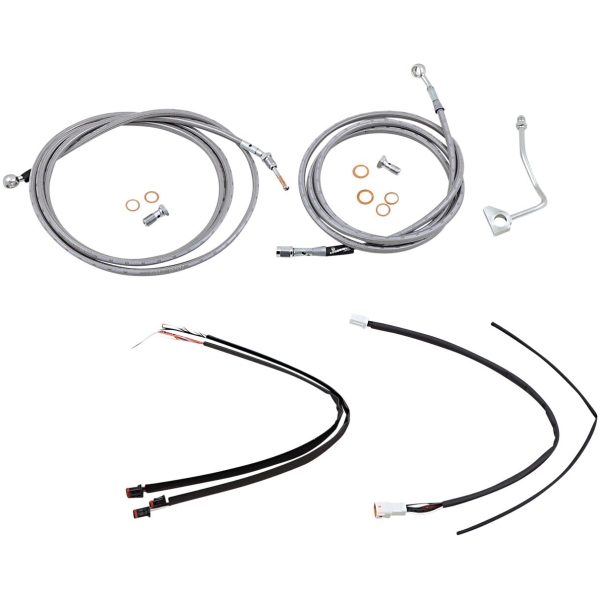 CABLE KIT 18" BRAIDED STAINLESS STEEL HANDLEBAR W/ABS