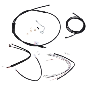 CABLE KIT 16" BLACK VINYL STAINLESS STEEL HANDLEBAR W/ABS