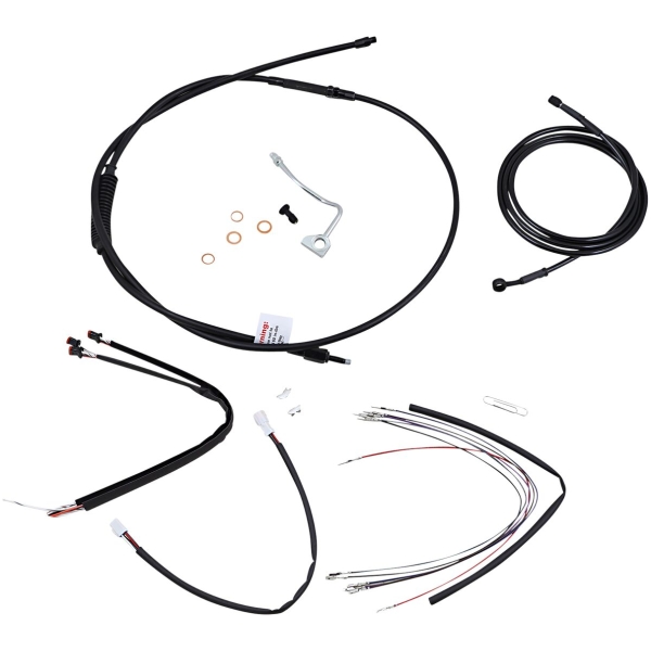 CABLE KIT 16" BLACK VINYL STAINLESS STEEL HANDLEBAR W/ABS