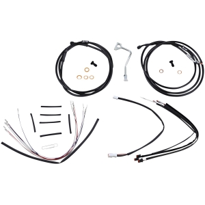 CABLE KIT 14" BLACK VINYL STAINLESS STEEL HANDLEBAR W/ABS
