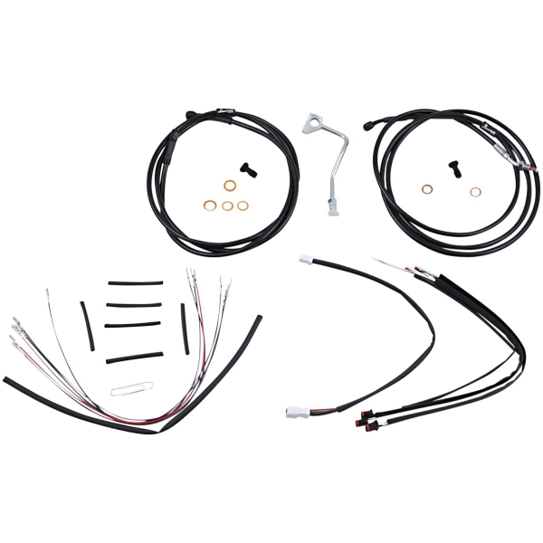 CABLE KIT 16" BLACK VINYL STAINLESS STEEL HANDLEBAR W/ABS