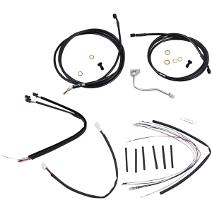 CABLE KIT 18" BLACK VINYL STAINLESS STEEL HANDLEBAR W/ABS