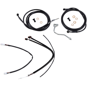 CABLE KIT 14" BLACK VINYL STAINLESS STEEL HANDLEBAR W/ABS