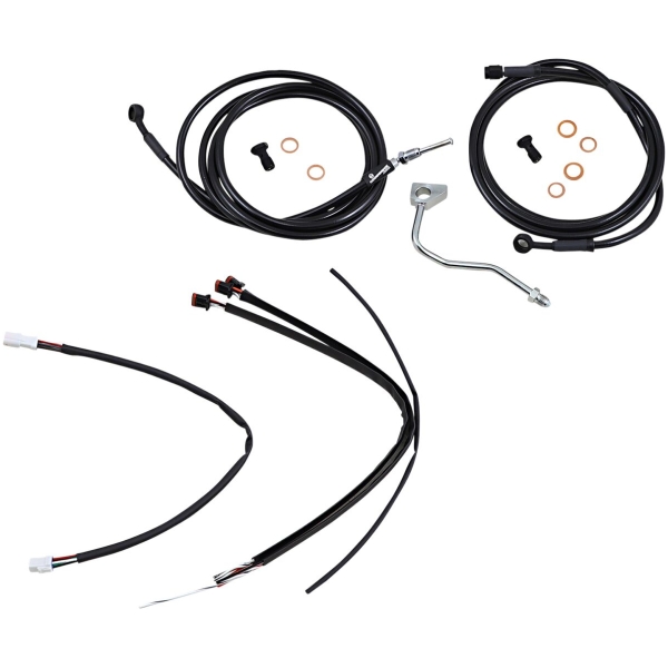 CABLE KIT 14" BLACK VINYL STAINLESS STEEL HANDLEBAR W/ABS