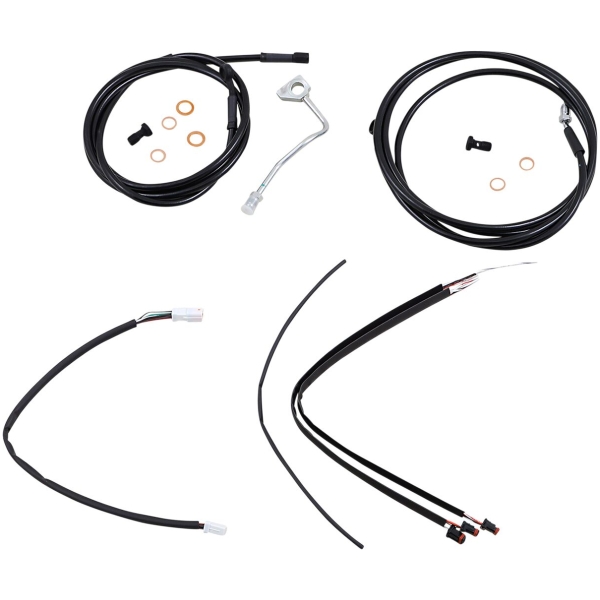 CABLE KIT 18" BLACK VINYL STAINLESS STEEL HANDLEBAR W/ABS