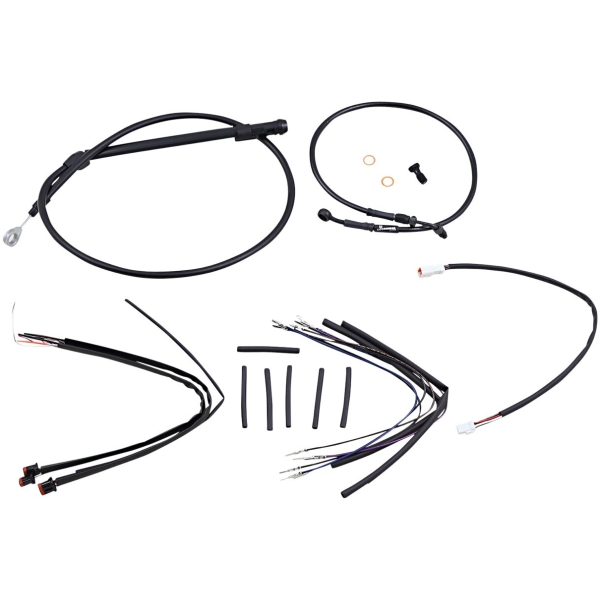 Black Vinyl Jail Bar Cable Kit For 12" Handlebars