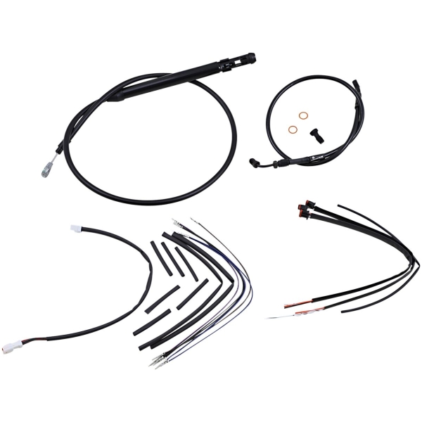 Black Vinyl Jail Bar Cable Kit For 14" Handlebars