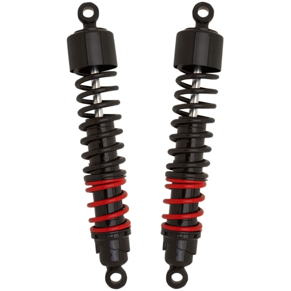 SHOCKS 12-1/2" STILETTO BLACK W/RED & BLACK SPRINGS