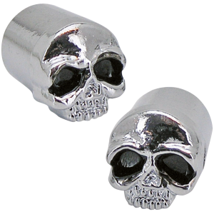 VALVE-STEM COVERS GZP Skull valve stem covers w/blk eyes p