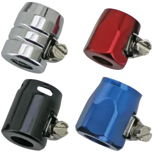 HOSE ENDS GZP 6Pck Hex hose end 1/4"+5/16"ID Blue