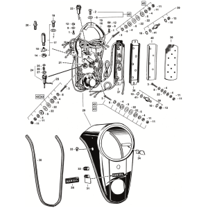 INSTRUMENT PANEL 1947-1961 Dash Panel Lens GEN-OIL Red HD47-61