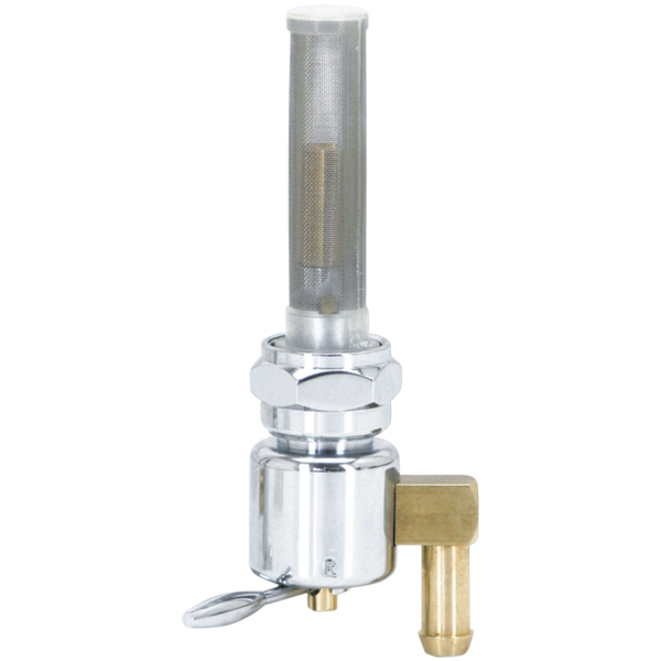 CHROME PETCOCK GZP Chrome petcock 22mm bung outlet down