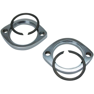 EXHAUST MOUNTING FLANGE AND RETAINING RING KITS GZP Lucifer polished s/s exhaust clamps