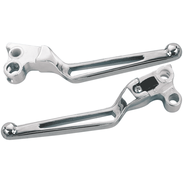 CHROME PLATED "STEALTH STYLE" CLUTCH & BRAKE LEVERS GZP Stealth Brake lever chrome 82-up