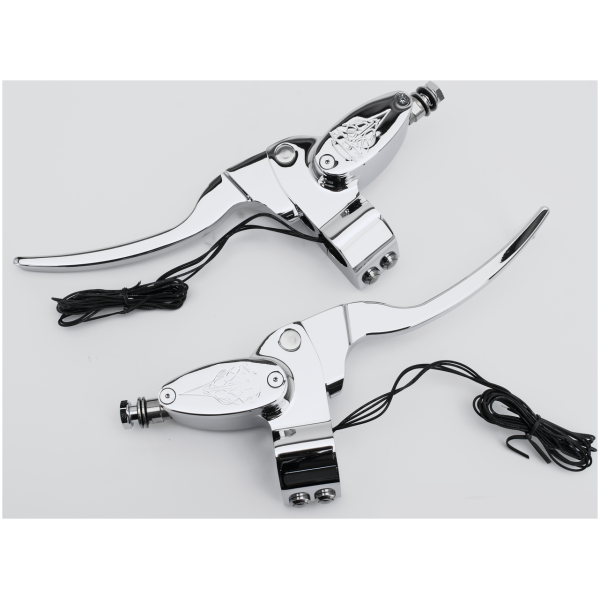 ZODIAC'S CUSTOM PRODUCTS BILLET ALUMINUM HANDLEBAR CONTROL GZP Chrome Billet H/B Contr Hydr clutch