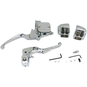 CUSTOM STYLE HANDLEBAR CONTROL KIT GZP Chr.Handlebar control kit 9/16" chop