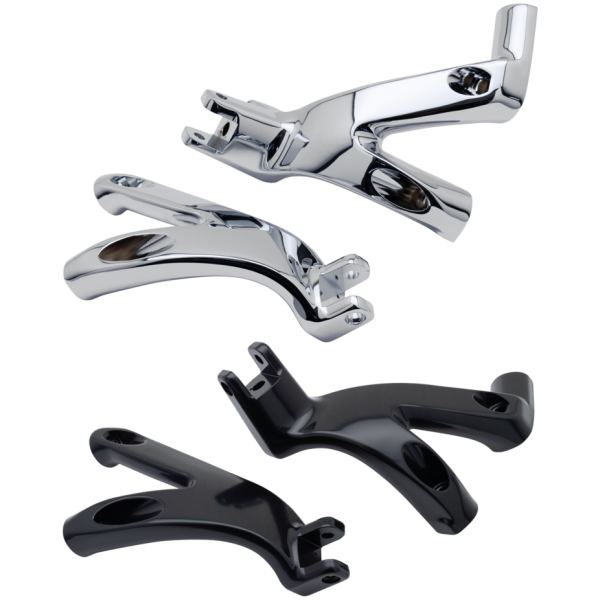 FLOORBOARD TO FOOT PEG CONVERSION BRACKETS FOR MILWAUKEE EIGHT SOFTAIL GZP Black ST18-up board to peg conv. kit