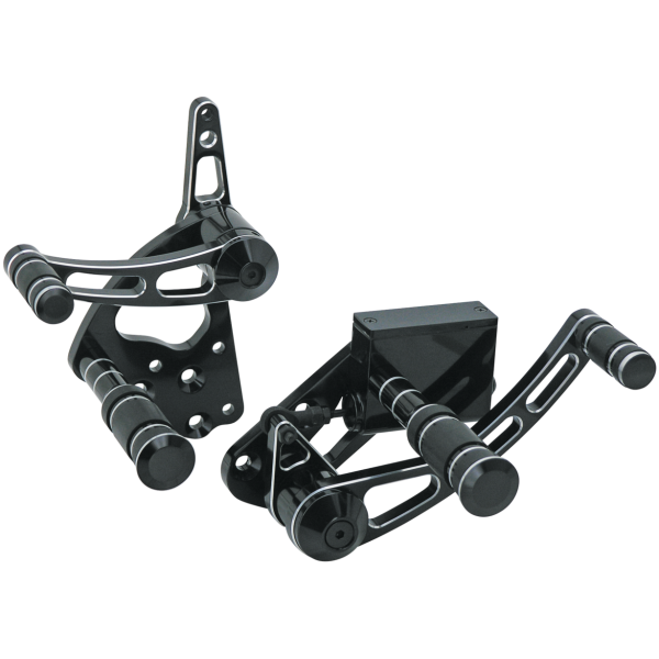 FORWARD CONTROL KIT FOR SOFTAIL & 4 SPEED FX/FL GZP Black FWD controls BT58-86 F*ST86