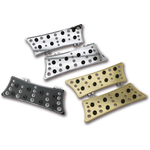 HOLESHOT BILLET ALUMINUM FLOORBOARDS GZP Chrome billet floorboard kit FLH/T84