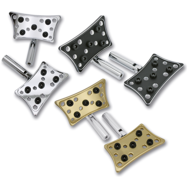 HOLESHOT BILLET ALUMINUM FLOORBOARDS GZP Chrome hole-shot pass. floor board k