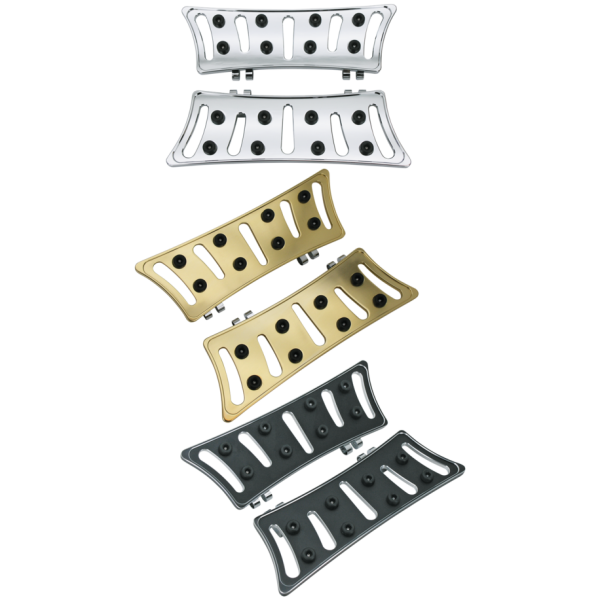 SLASHER BILLET ALUMINUM FLOORBOARDS GZP Black Slasher pass. floorboard kit