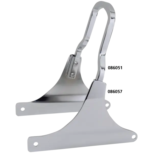RIGID MOUNT SHORTY SISSY BARS GZP Chrome side straps FXD06-17 not WG,