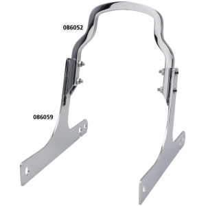 RIGID MOUNT GRAB RAIL GZP Chrome side straps XL04-up