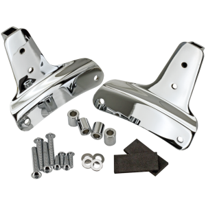 RIGID MOUNT SHORTY SISSY BARS GZP Chrome Side straps FLH/T09-13
