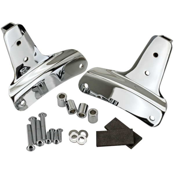 RIGID MOUNT SHORTY SISSY BARS GZP Chrome Side straps FLH/T09-13