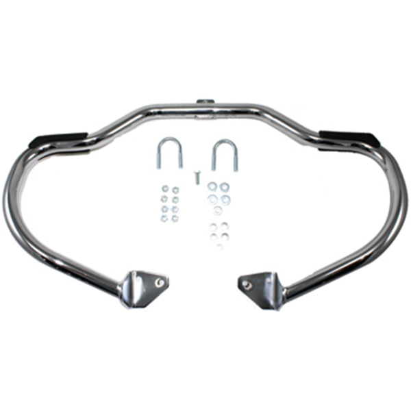 HIGHWAY BARS WITH FOOTREST RUBBERS Chr engine guard/w footrest FXD06-17