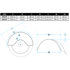 HERITAGE STYLE REAR FENDERS FOR CUSTOM APPLICATIONS GZP 11" wide Heritage style rear fender