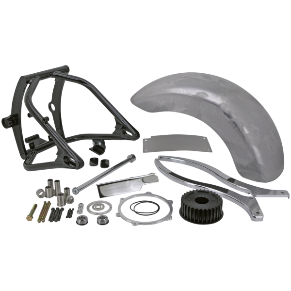 ZODIAC'S "RADIUM" 250 SWING ARM KIT FOR TWIN CAM SOFTAIL GZP Chrome Belt guard with hardware 250