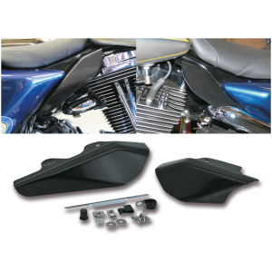 UNDER SEAT MOUNTED AIR DEFLECTORS FOR TOURING GZP Black midframe air deflectors FLH/T0