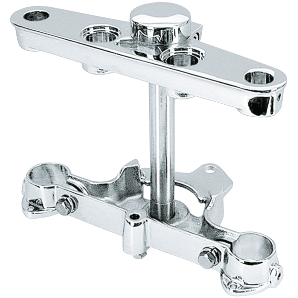CHROME TRIPLE TREE SETS FOR HERITAGE SOFTAIL & FAT BOY GZP Chrome triple tree kit FLST86-99 lat
