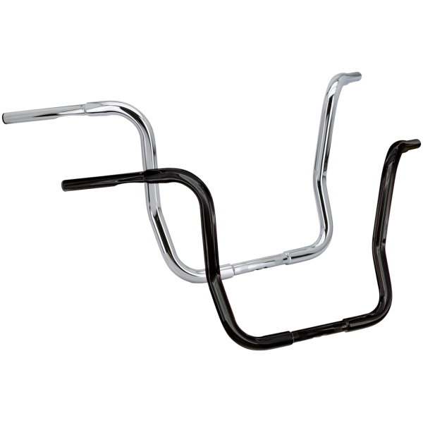 ZODIAC'S FAT BUBBA LARGE DIAMETER SIX-BEND BAGGER STYLE HANDLEBARS GZP Chrome TBW 1.25" handlebar 12"