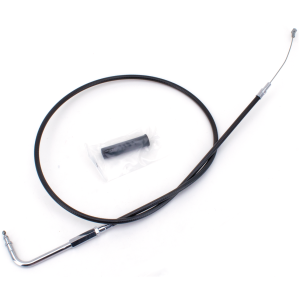 T04 - THROTTLE & IDLE CABLE 1996-2015 SOFTAIL, 1996-2017 DYNA, 1996-2001 CARBURETOR EQUIPPED TOURING & 2007 TO PRESENT SPORTSTER GZP Black BT96 LN=39" 90dgr idle