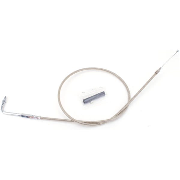 T01 - THROTTLE CABLE 1971-1980 BIG TWIN & 1970-1980 SPORTSTER GZP ClearCoat BT76 LN=42" 90dgr throttle