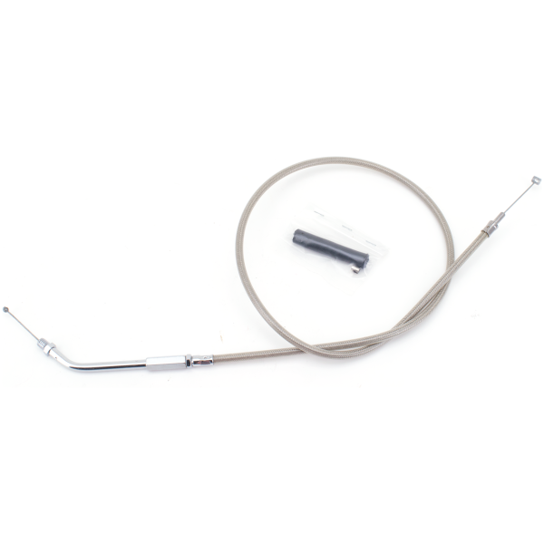 T02 - THROTTLE & IDLE CABLE 1981-1989 BIG TWIN & 1981-1985 SPORTSTER GZP ClearCoat BT81 LN=37" 135dgr throttl