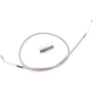 T02 - THROTTLE & IDLE CABLE 1981-1989 BIG TWIN & 1981-1985 SPORTSTER GZP ClearCoat BT81 LN=43" 135dgr throttl