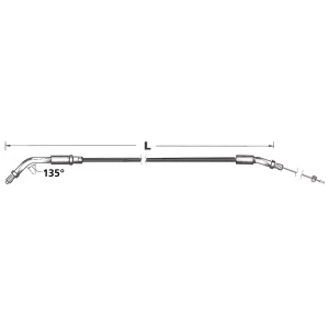 T16 - THROTTLE CABLES FOR USE WITH MIKUNI HS40 CARBURETOR AND 1986-1995 STYLE THROTTLE GRIP GZP ClearCoat Idle HS40 BT86-95 LN=41"