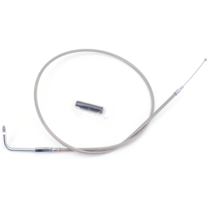 T02 - THROTTLE & IDLE CABLE 1981-1989 BIG TWIN & 1981-1985 SPORTSTER GZP ClearCoat BT81 LN=47" 90dgr throttle