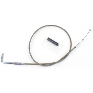 T04 - THROTTLE & IDLE CABLE 1996-2015 SOFTAIL, 1996-2017 DYNA, 1996-2001 CARBURETOR EQUIPPED TOURING & 2007 TO PRESENT SPORTSTER GZP ClearCoat BT96 LN=39" 90dgr idle