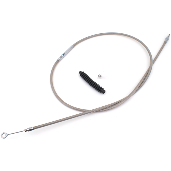 87-06 TOURING, Softail & 91-05 DYNA Clutch cable ClearCoat  L=75"